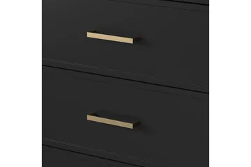 Lipasto Westerleigh 144x41 cm Musta/Kulta - Säilytys - Säilytyskalusteet - Lipasto
