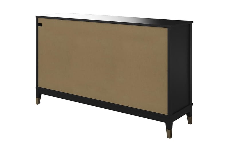 Lipasto Westerleigh 144x41 cm Musta/Kulta - Säilytys - Säilytyskalusteet - Lipasto