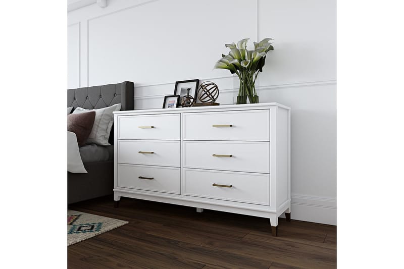 Lipasto Westerleigh 144x41 cm Valkoinen - CosmoLiving - Säilytys - Säilytyskalusteet - Lipasto