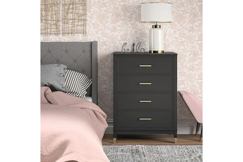 Lipasto Westerleigh 76x50 cm Musta/Kulta - CosmoLiving - Säilytys - Säilytyskalusteet - Lipasto