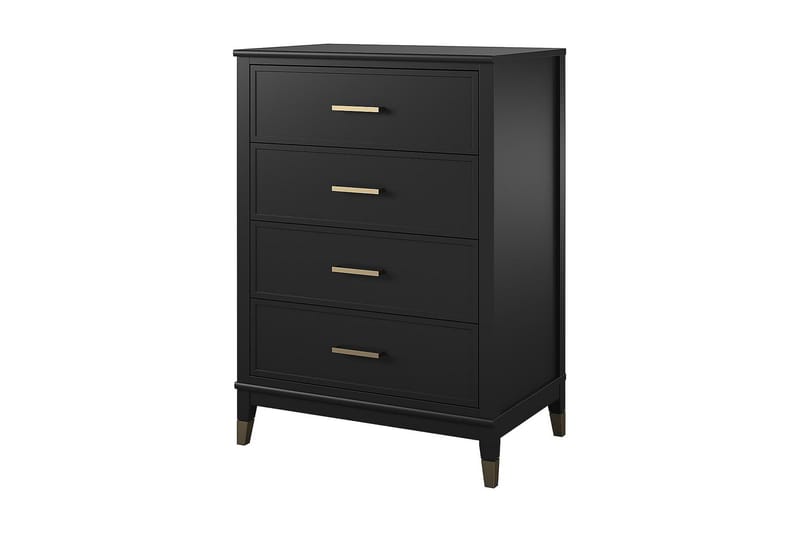Lipasto Westerleigh 76x50 cm Musta/Kulta - Säilytys - Säilytyskalusteet - Lipasto