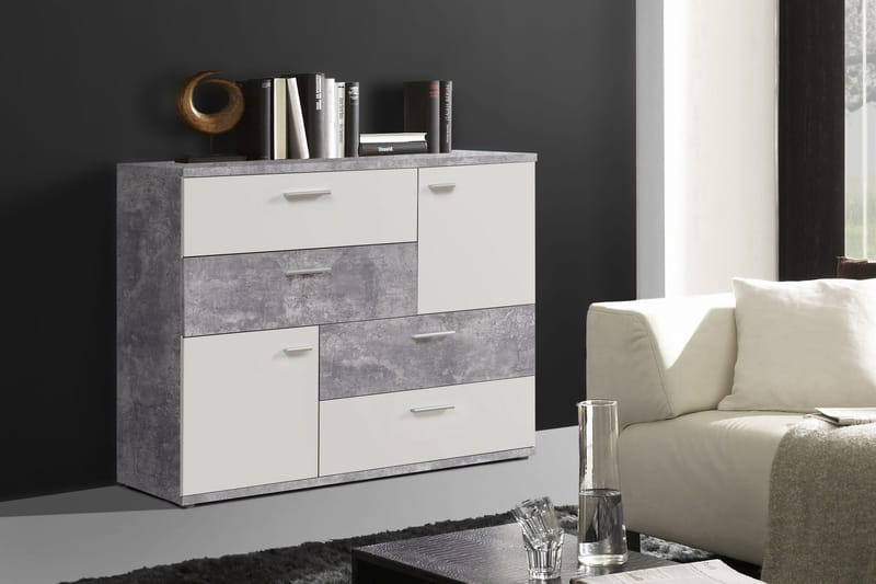 Lipasto Willingham 125 cm - Valkoinen/Harmaa - Säilytys - Säilytyskalusteet - Lipasto