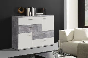 Lipasto Willingham 125 cm - Valkoinen/Harmaa - Säilytys - Säilytyskalusteet - Lipasto