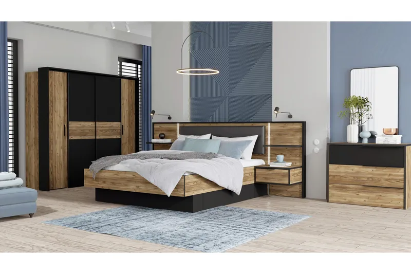 Lipasto Yundola 42x100 cm - Ruskea/Musta - Säilytys - Säilytyskalusteet - Lipasto