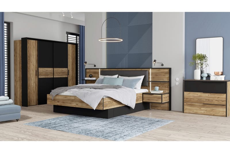 Lipasto Yundola 42x100 cm - Ruskea/Musta - Säilytys - Säilytyskalusteet - Lipasto