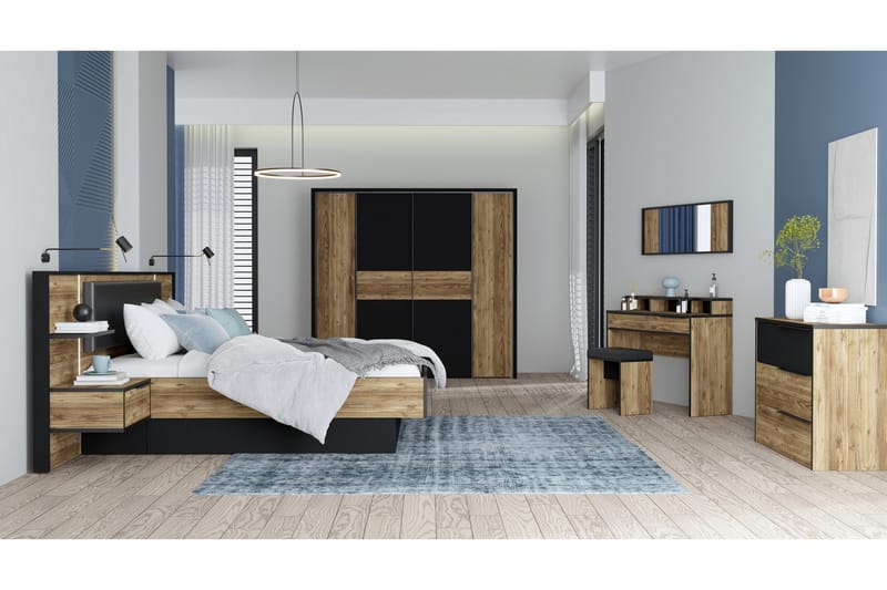 Lipasto Yundola 42x100 cm - Ruskea/Musta - Säilytys - Säilytyskalusteet - Lipasto