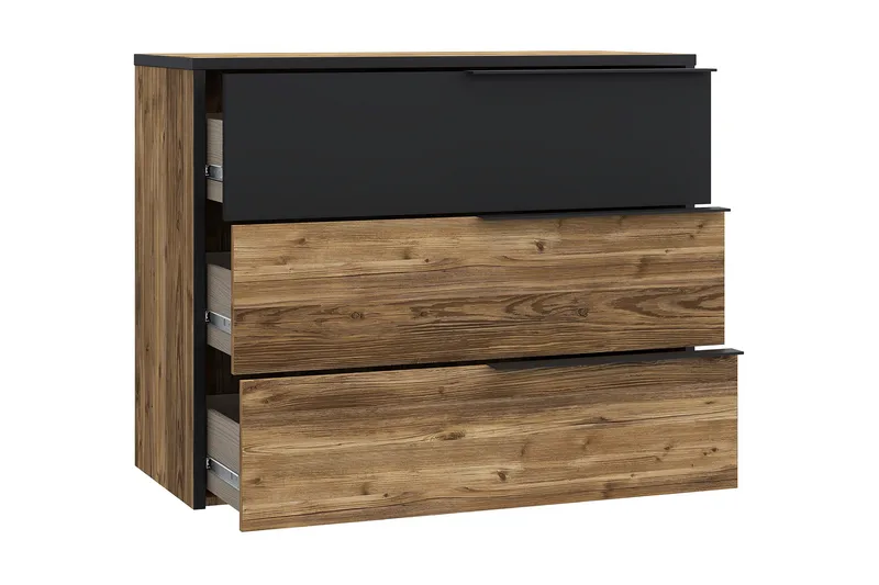 Lipasto Yundola 42x100 cm - Ruskea/Musta - Säilytys - Säilytyskalusteet - Lipasto