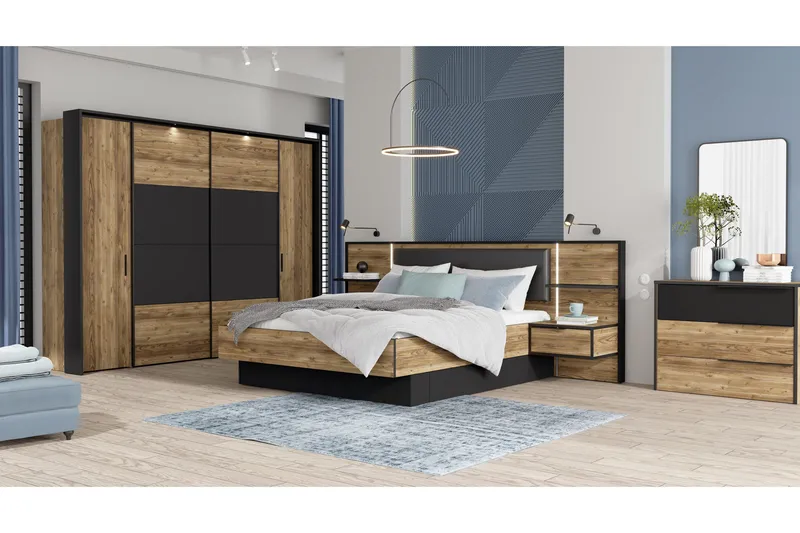 Lipasto Yundola 42x100 cm - Ruskea/Musta - Säilytys - Säilytyskalusteet - Lipasto