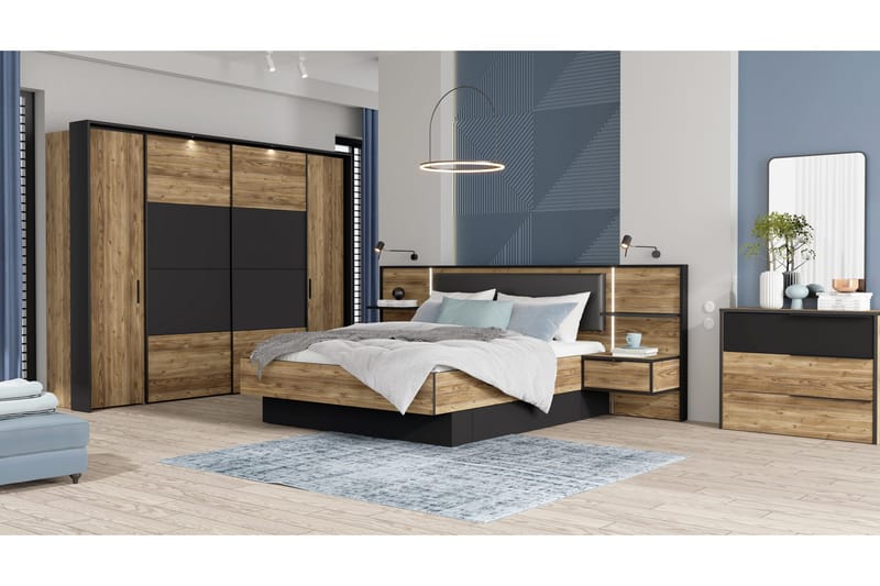 Lipasto Yundola 42x100 cm - Ruskea/Musta - Säilytys - Säilytyskalusteet - Lipasto