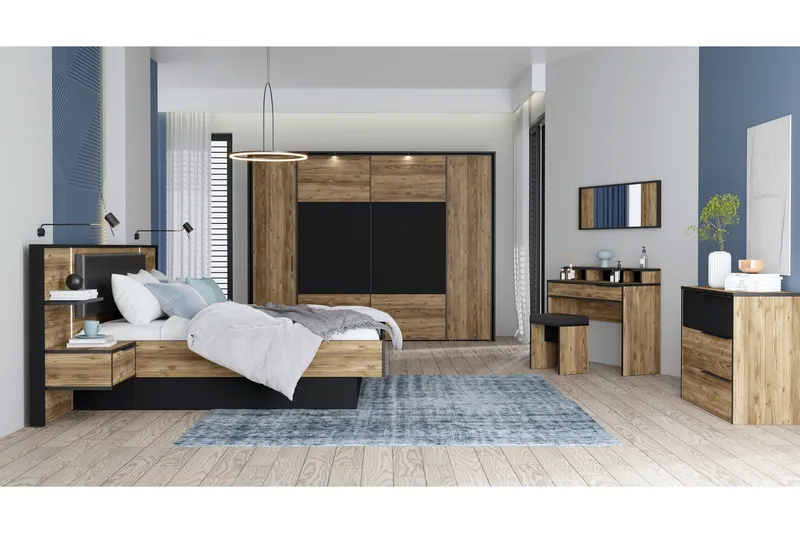 Lipasto Yundola 42x100 cm - Ruskea/Musta - Säilytys - Säilytyskalusteet - Lipasto