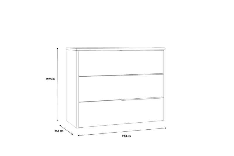 Lipasto Yundola 42x100 cm - Ruskea/Musta - Säilytys - Säilytyskalusteet - Lipasto