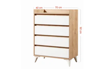 Lipasto Zakkum 70x92 cm - Sininen - Säilytys - Säilytyskalusteet - Lipasto
