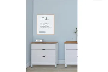 Lipasto Potenza 76x39 cm 3 laatikkoa - Valkoinen - Säilytys - Säilytyskalusteet - Lipasto