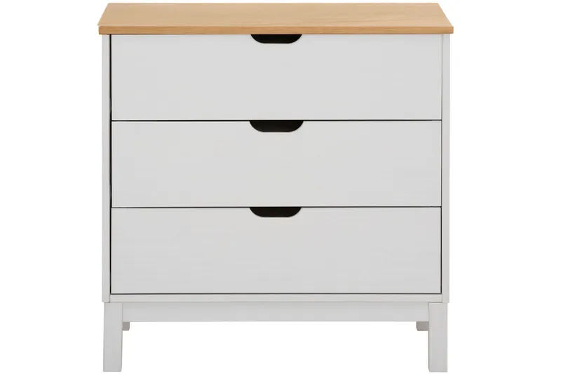 Lipasto Potenza 76x39 cm 3 laatikkoa, Valkoinen