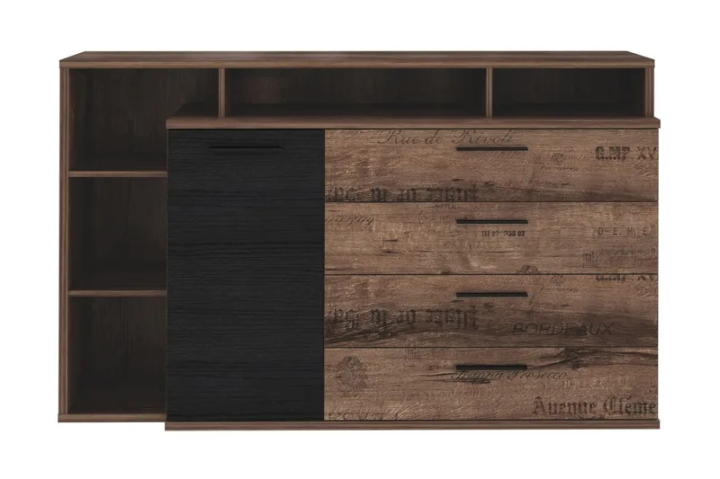 Lipasto Pitchcombe 153 cm - Ruskea/Musta - Säilytys - Säilytyskalusteet - Lipasto