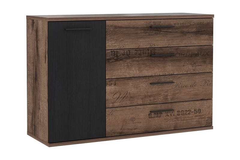 Lipasto Pitchcombe 125 cm, Ruskea/Musta