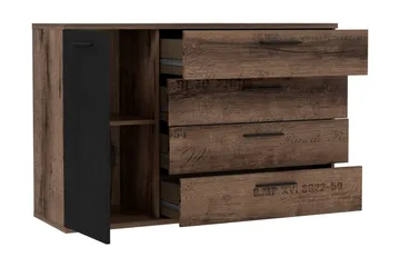 Lipasto Pitchcombe 125 cm - Ruskea/Musta - Säilytys - Säilytyskalusteet - Lipasto