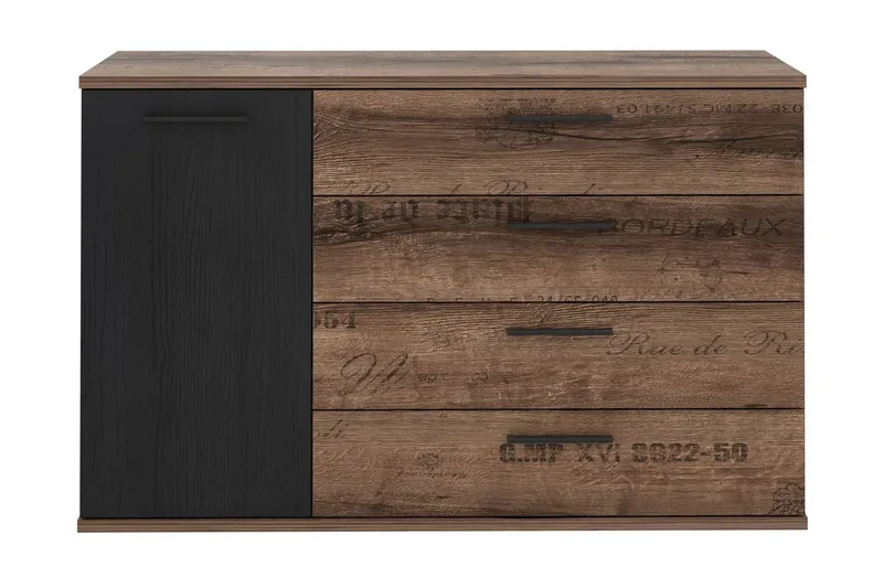 Lipasto Pitchcombe 125 cm - Ruskea/Musta - Säilytys - Säilytyskalusteet - Lipasto