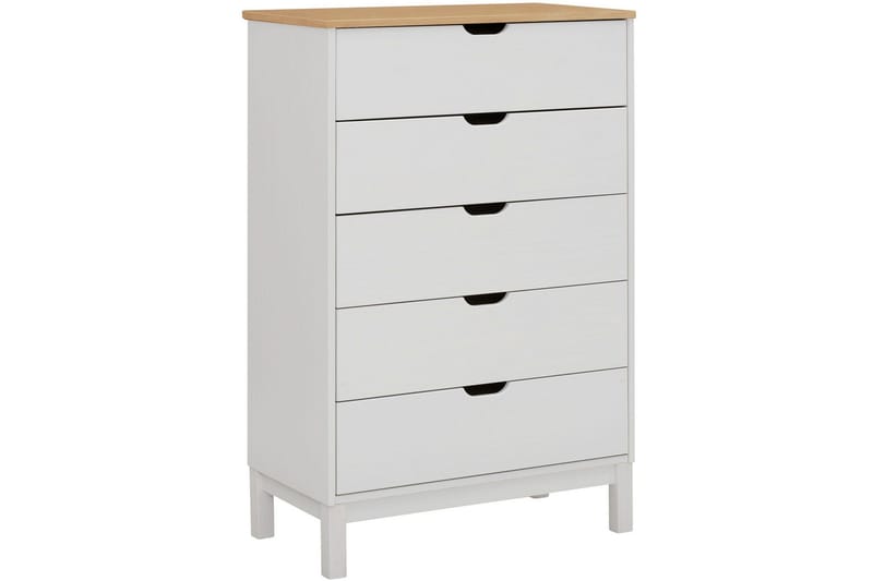 Lipasto Potenza 76x39 cm 5 laatikkoa - Valkoinen - Säilytys - Säilytyskalusteet - Lipasto