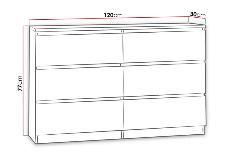 Malwa Lipasto 120x30x77 cm - Säilytys - Säilytyskalusteet - Lipasto
