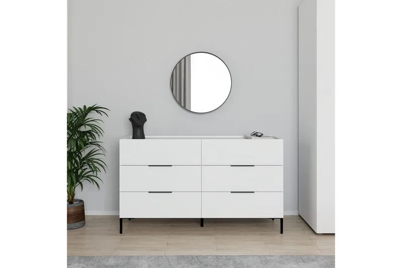 Lipasto Matul Valkoinen - Valkoinen - Säilytys - Säilytyskalusteet - Lipasto