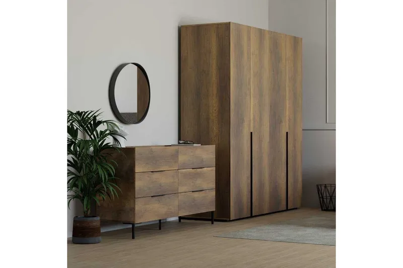 Lipasto Matul Pähkinäpuu - Pähkinäpuu - Säilytys - Säilytyskalusteet - Lipasto