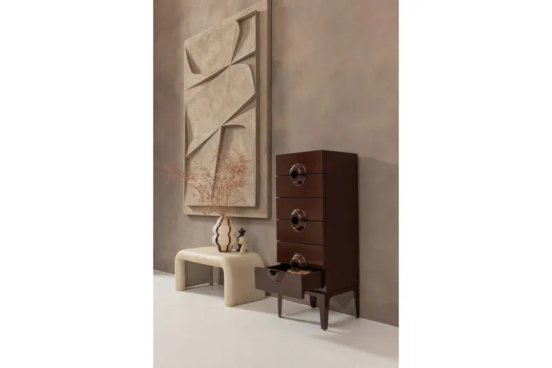 Lipasto Merge - Ruskea/Punainen - Säilytys - Säilytyskalusteet - Lipasto