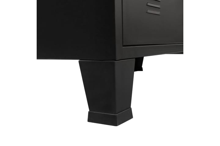 Metallinen lipasto teollinen tyyli 78x40x93 cm musta - Musta - Lipasto