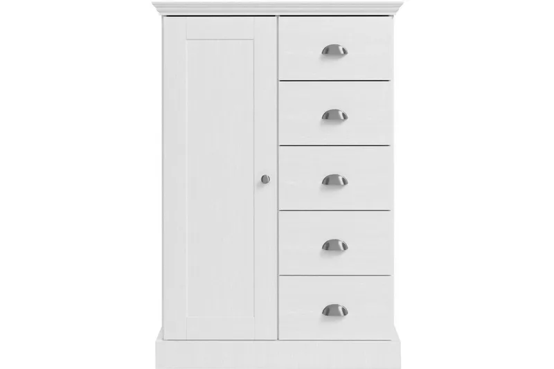 Lipasto Motala 75x35x110 cm, Valkoinen - 75x35x110 cm, Valkoinen - Säilytys - Säilytyskalusteet - Lipasto