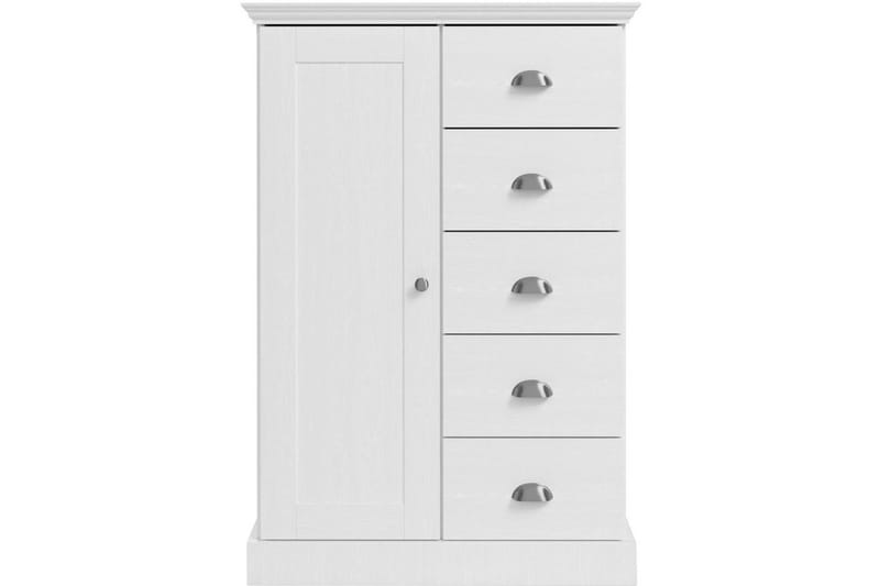 Lipasto Motala 75x35x110 cm, Valkoinen - 75x35x110 cm, Valkoinen - Säilytys - Säilytyskalusteet - Lipasto