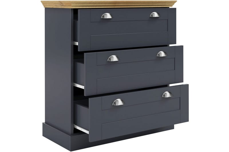 Lipasto Motala 75x35x80 cm, Antrasiitti/Tammi - 75x35x80 cm, Antrasiitti/Tammi - Säilytys - Säilytyskalusteet - Lipasto