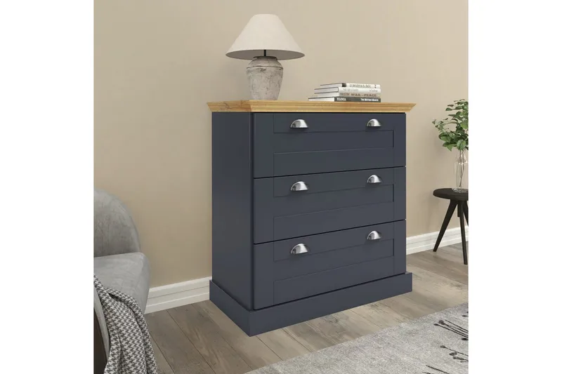 Lipasto Motala 75x35x80 cm, Antrasiitti/Tammi - 75x35x80 cm, Antrasiitti/Tammi - Säilytys - Säilytyskalusteet - Lipasto