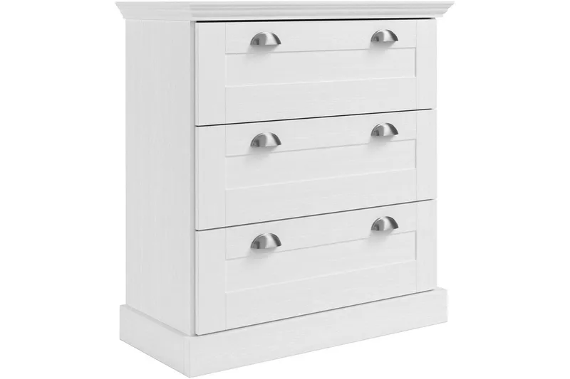 Lipasto Motala 75x35x80 cm, Valkoinen - 75x35x80 cm, Valkoinen - Säilytys - Säilytyskalusteet - Lipasto