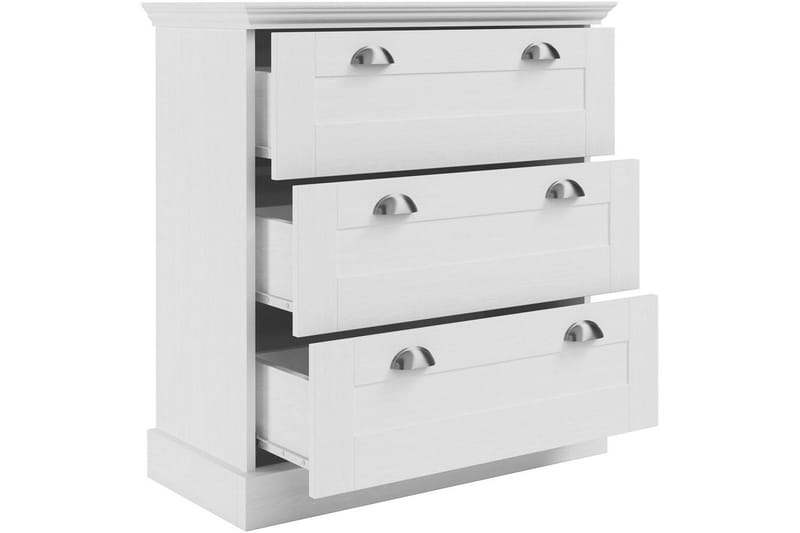 Lipasto Motala 75x35x80 cm, Valkoinen - 75x35x80 cm, Valkoinen - Säilytys - Säilytyskalusteet - Lipasto