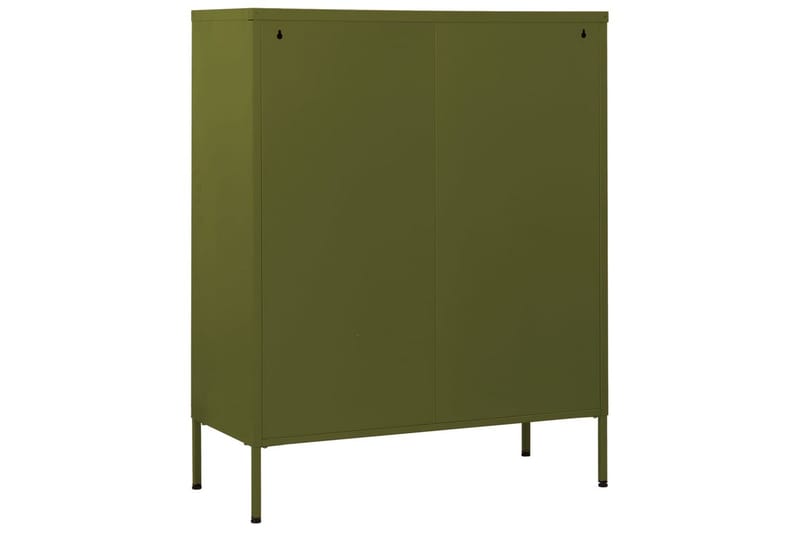 Lipasto oliivinvihreä 80x35x101,5 cm teräs - Säilytys - Säilytyskalusteet - Lipasto