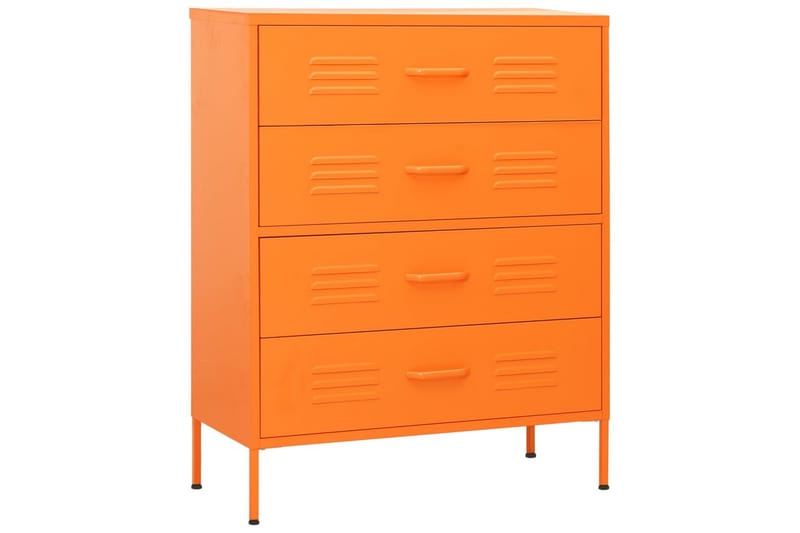 Lipasto oranssi 80x35x101,5 cm teräs - Säilytys - Säilytyskalusteet - Lipasto