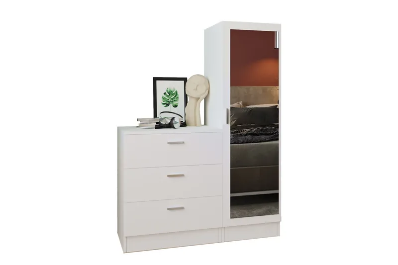 Säilytyskaappi Violaceae 40x140 cm, Valkoinen