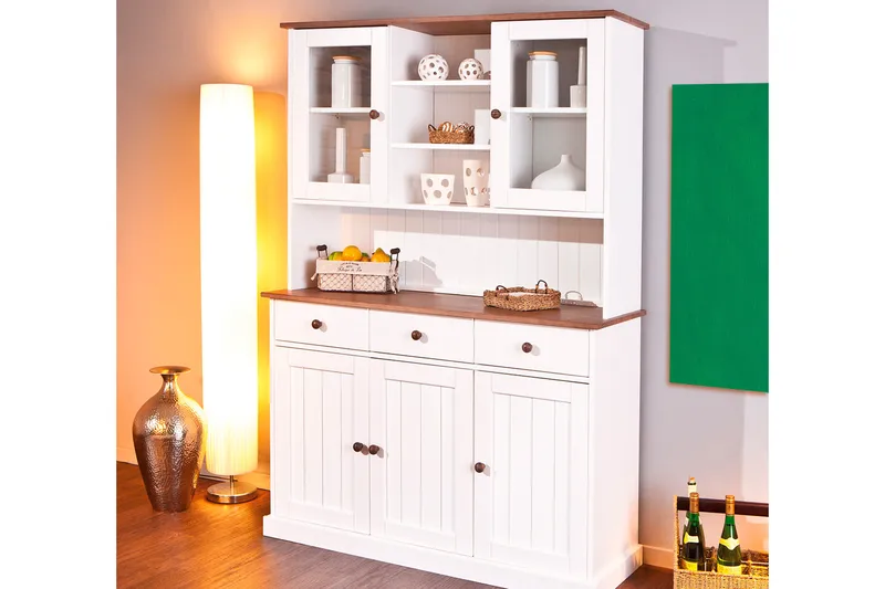 Senkkivitriini A Gambier 131 cm - Valkoinen/Ruskea - Säilytys - Säilytyskalusteet - Lipasto