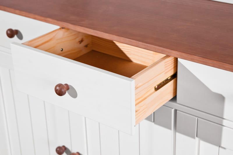 Senkkivitriini A Gambier 131 cm - Valkoinen/Ruskea - Säilytys - Säilytyskalusteet - Lipasto