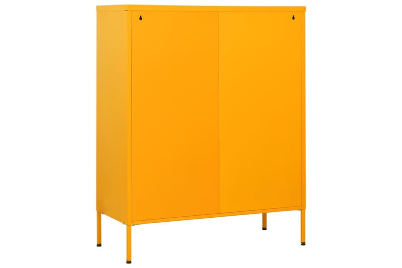 Lipasto sinapinkeltainen 80x35x101,5 cm teräs - Säilytys - Säilytyskalusteet - Lipasto