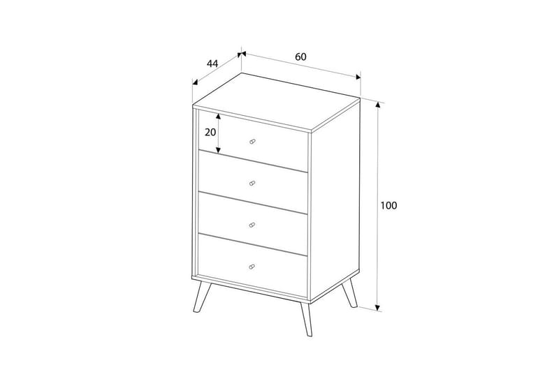 Lipasto Stoneveil Moniväri - Monivärinen - Säilytys - Säilytyskalusteet - Lipasto