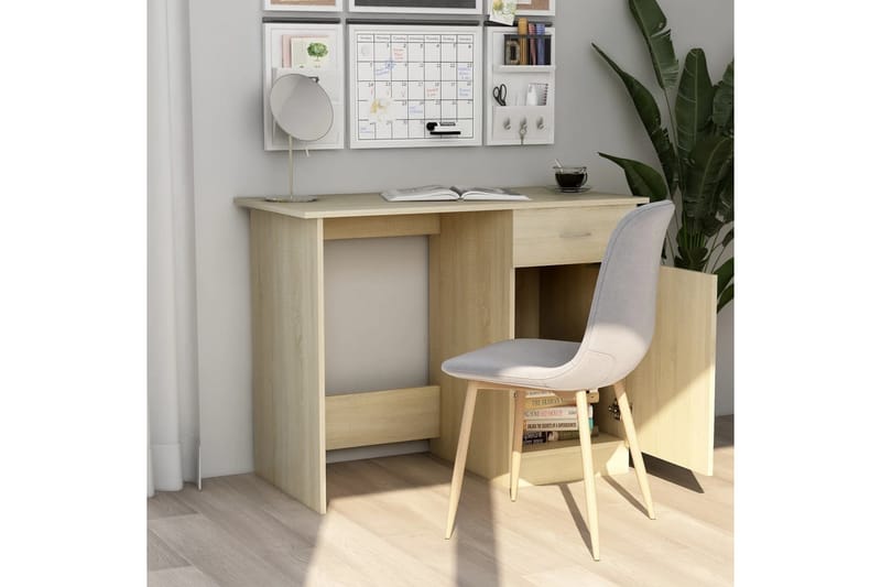 Työpöytä Sonoma-tammi 100x50x76 cm lastulevy - Ruskea - Säilytys - Säilytyskalusteet - Lipasto - Kirjoituslipasto
