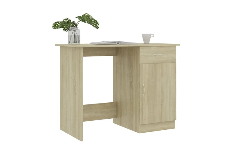 Työpöytä Sonoma-tammi 100x50x76 cm lastulevy - Ruskea - Säilytys - Säilytyskalusteet - Lipasto - Kirjoituslipasto