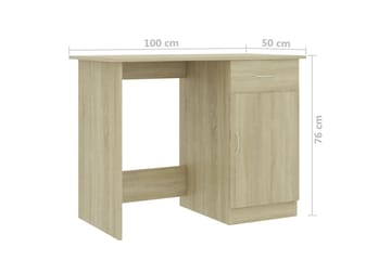 Työpöytä Sonoma-tammi 100x50x76 cm lastulevy - Ruskea - Säilytys - Säilytyskalusteet - Lipasto - Kirjoituslipasto