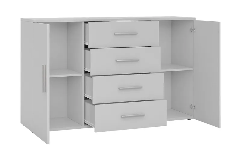 Uni Kaappi - Valkoinen/Musta Korkeakiilto - Säilytys - Säilytyskalusteet - Lipasto