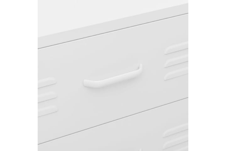 Lipasto valkoinen 80x35x101,5 cm teräs - Eteisen säilytys - Lipasto