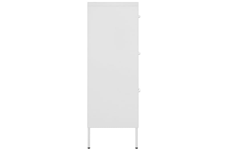 Lipasto valkoinen 80x35x101,5 cm teräs - Säilytys - Säilytyskalusteet - Lipasto