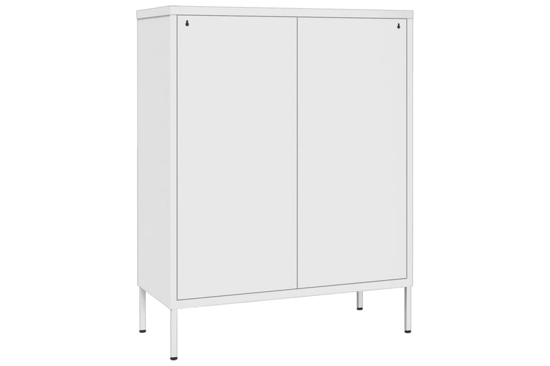 Lipasto valkoinen 80x35x101,5 cm teräs - Säilytys - Säilytyskalusteet - Lipasto