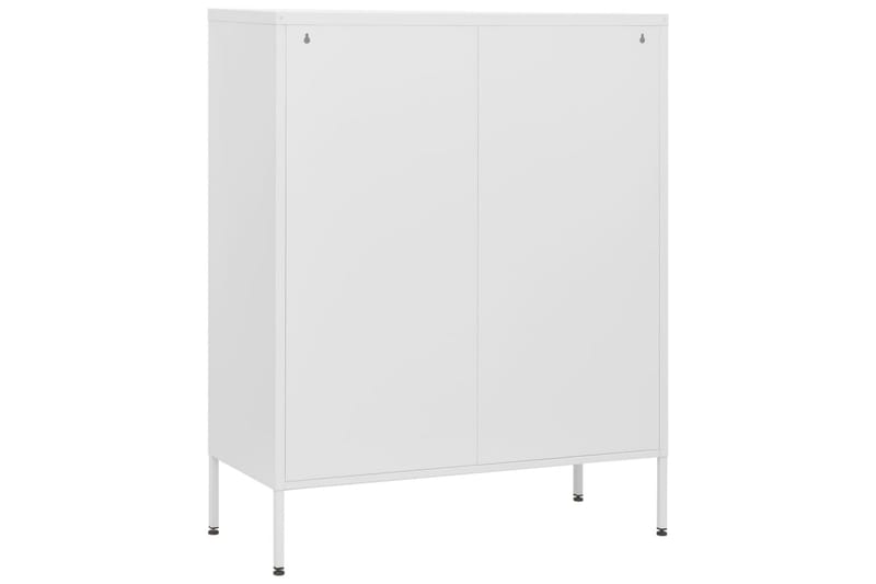 Lipasto valkoinen 80x35x101,5 cm teräs - Säilytys - Säilytyskalusteet - Lipasto