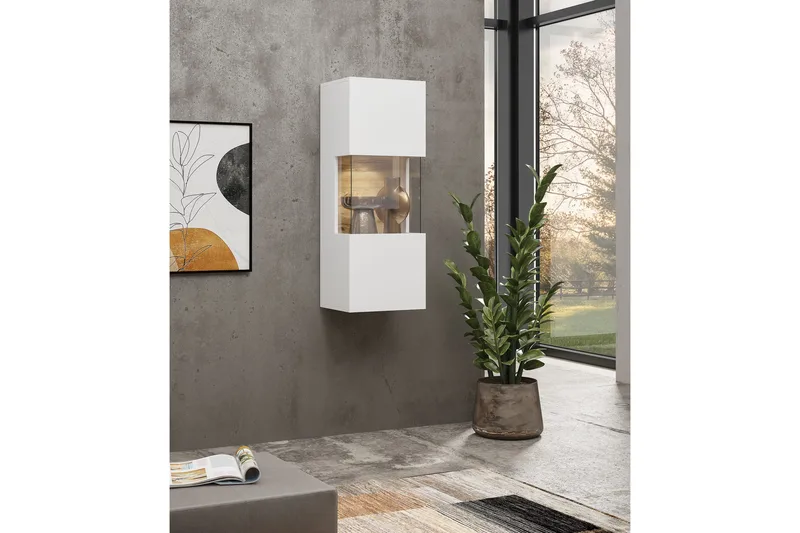 Vitriinikaappi Speno Riippuva 95 cm, Valkoinen